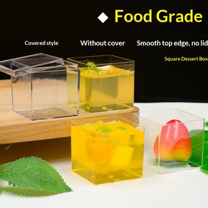 Gobelet à pudding haute transparence, gobelet à lait double paroi, résistant aux hautes températures, boîte de rangement transparente OEM avec couvercle - Product Image 3
