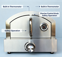 Four à pizza au gaz moderne en acier inoxydable sur mesure pour la cuisson de pizzas et de pains en extérieur, portable et étanche
