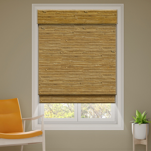 Deyi Smart sans fil gazon naturel bambou jute ramie fil tissé bois revêtement occultant motorisé nuances romaines intelligentes - Product Image 3