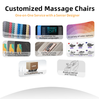Fauteuil de massage à double moteur avec mécanisme 4D, programmes profonds et légers, écran tactile bilingue et repose-jambes compact