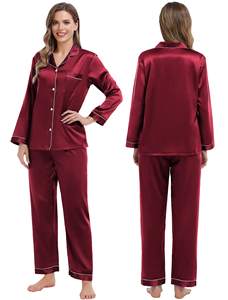 Winter Women <strong>Christmas</strong> Valentine's Day 2 Piece Set Family Matching Cute Cotton Satin Pjs Pijamas <strong>Pyjamas</strong> Pajamas Set for <strong>Couples</strong> - Product Image 3