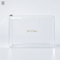 Pochette cosmétique transparente en TPU avec logo personnalisé, trousse de toilette transparente, organiseur de maquillage imperméable, étui de rangement de voyage, vente en gros OEM