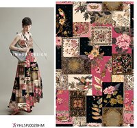 Pyjamas en vente chaude, tissu en rayonne de bonne qualité, vente chaude, rayonne coton 45s, fleurs, impression numérique pour robe