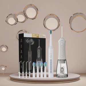 Irrigador Dental inalámbrico <span class=keywords><strong>Fairywill</strong></span> IPX7 cepillo de dientes eléctrico recargable por USB y hilo Dental de agua para viajes - Product Image 1
