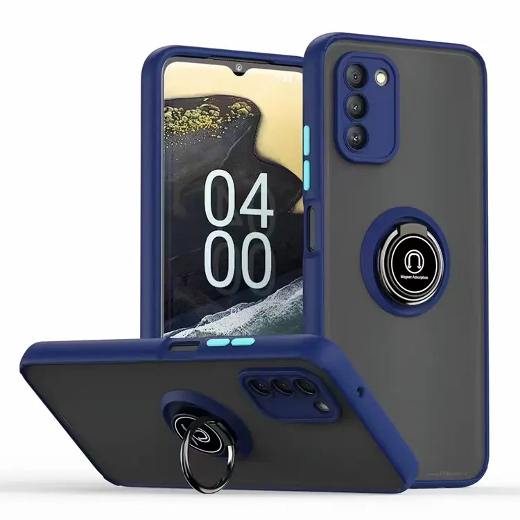 Armor Matte Magnetic Car Mount Mobile Phone Case For Nokia G400 X100 Metal Ring Holder Kickstand Protect Shockproof Back Cover