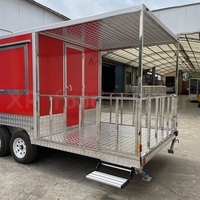 Geroosterde Kippengrill Foodtruck Aanhangwagen Mobiele Restaurantmachine Melk Mobiele Fastfood Mobiele Keukenauto Om Fruit Te Verkopen