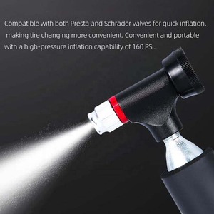 Pompe à vélo Portable à <span class=keywords><strong>cartouche</strong></span> de <span class=keywords><strong>CO2</strong></span> 16g avec jauge Mini gonfleur d'urgence <span class=keywords><strong>pour</strong></span> pompe à pneu de vélo de montagne de <span class=keywords><strong>route</strong></span> - Product Image 4