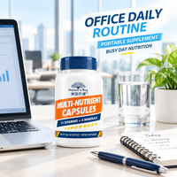 Capsules Multivitaminées et Multiminérales Personnalisées en Usine, 11 Vitamines, 4 Minéraux, Immunité, Énergie, Nutrition Quotidienne