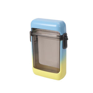 <span class=keywords><strong>Shiru</strong></span> SR611 étui à cigarettes carré transparent en plastique 20 Pack briquet intégré fermeture à rabat étanche étui étanche à l'humidité - Product Image 5