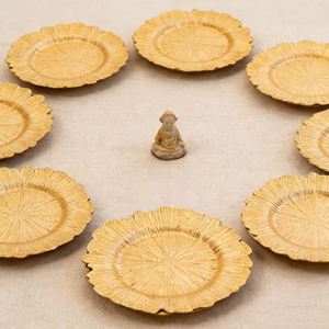 จานรองชาร์จเจอร์สีโรสโกลด์จาก Reef Eco-Friendly Plastic Dinnerware สำหรับจัดโต๊ะงานเลี้ยง วันขอบคุณพระเจ้า และคริสต์มาส ร้านอาหารโรงแรม - Product Image 1