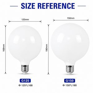 <span class=keywords><strong>Ampoule</strong></span> LED Globe Vintage en Verre Dépoli Blanc Lait G45 G50 G60 G80 G95 G125 G150 7W 8W 9W 12W <span class=keywords><strong>15W</strong></span> pour Éclairage Intérieur Domestique - Meilleures Ventes - Product Image 3