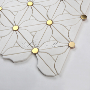 Siêu hoành tráng hoa thiết kế đá khảm ngói màu xanh lá cây giai điệu arabesque mặt tiền Ốp cho mạnh mẽ tuyên bố độ cao cho Nội Thất Tường - Product Image 6