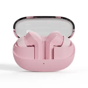 Customized printing True Wireless Earbuds Bluetooth Headsets with Battery Display TWS Noise Cancelling girl transparent earbuds