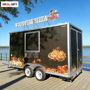 Remorque de cuisine mobile carrée certifiée CE DOT, équipement complet, four à pizza, friteuse, pour camion de restauration commerciale - Product Image 4