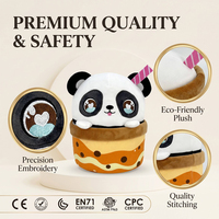 Peluche Panda Bubble Tea Personnalisée OEM ODM de Qualité Supérieure, Fabrication Professionnelle, Prototypage Précis, Jouet Doux
