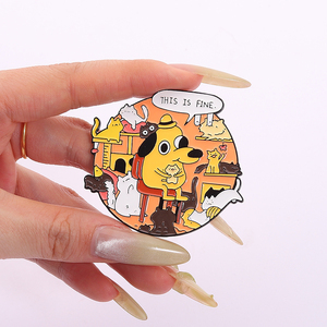 Lustige Cartoon Hund Emaille Pins Dies ist feine Brosche niedlichen Tier Revers Abzeichen Schmuck Geschenk für Freunde - Product Image 4