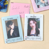 Gantungan Kunci Akrilik GOSS Bingkai Foto Kpop Gaya Lucu, Tempat Kartu Foto Dua Sisi Custom, Gantungan Kunci Akrilik Custom, Tempat Kartu Akrilik