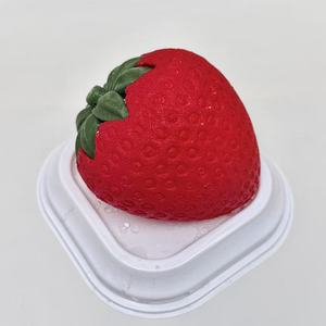 Nouveau design, vente chaude, gâteau mousse halal certifié, faible en gras, congelé, moelleux et collant, en forme de fraise 3D, dessert - Product Image 3