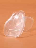 Almohadilla de bolsillo de silicona transparente, plantillas de tacón alto para mujer, medias sandalias, antideslizantes, absorbentes de golpes, gruesas, medio si