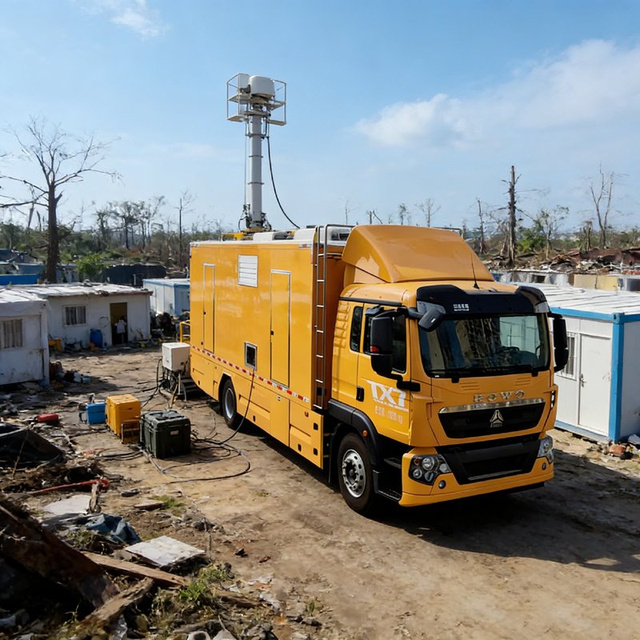 HOWO 4x2 200kWh Energy Storage Type Power Supply Truck Oil Generator with Pump for Peak Shaving Grid Stabilization