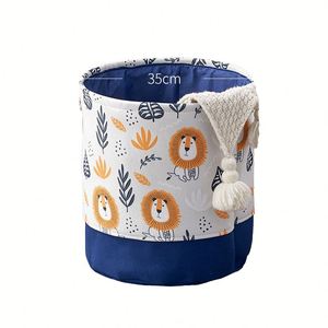 <b>Foldable</b> Canvas Storage Box for Children's Toys Dirty Clothes Multifunctional Laundry <b>Basket</b> Detachable Design for Bathroom - Product Image 4