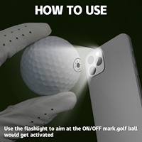 Balles de golf LED activées par la lumière, balles de golf lumineuses activées par l'obscurité, balles de golf à lueur automatique