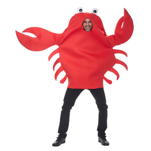 Costume de crabe Eraspooky pour adulte, unisexe, en polyester rouge, tenue d'animal marin pour Halloween - Product Image 3