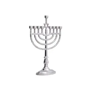 Low MOQ Wedding Hotel Decorate Silver Metal Candlestick Holder