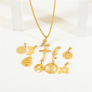 Colgantes de Flores de Moda, Dije de <span class=keywords><strong>Iris</strong></span>, Joyería de Acero Inoxidable, Colgante de Flor de Lis en Oro de 18k y Plata para Hombre y Mujer - Product Image 4