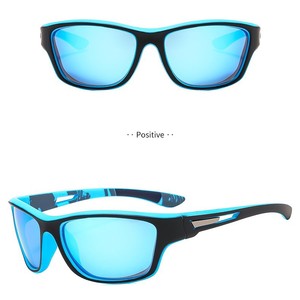Lunettes de soleil de sport pour cyclisme, monture bleue, polarisées, protection UV400, pour activités de plein air, taille 336 - Product Image 1