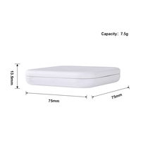 Rond blanc bambou simple fard à paupières étui Compact poudre conteneur écologique vide surbrillance fard à joues emballage