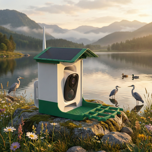 Nouveau stock 2026 : Mangeoire intelligente 2-en-1 pour oiseaux avec panneau solaire à faible consommation et batterie rechargeable en plastique - Product Image 1