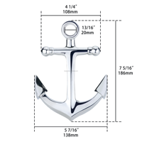 Ancre personnalisée en gros en acier inoxydable pièce décorative sur le thème de l'océan pour la vaisselle ou les ancres de bateau de décoration marine