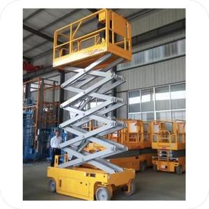 Plataforma semieléctrica de 12 m y 500 kg, mesa elevadora de tijera móvil, mesa elevadora eléctrica pequeña elevada, andamio eléctrico - Product Image 1