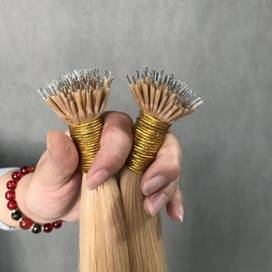 Extensiones de Cabello Humano Pre-Adheridas con Microperlas, 24 Pulgadas, Rubio 613, Doble Trama, Remy Indio, con Anillos Nano y Punta de Silicona, ¡Gran Oferta! - Product Image 2