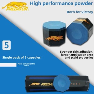 <span class=keywords><strong>Craie</strong></span> de billard authentique PREDATOR Jaguar, 5 pièces par boîte, bleu piscine, huileuse - Product Image 6
