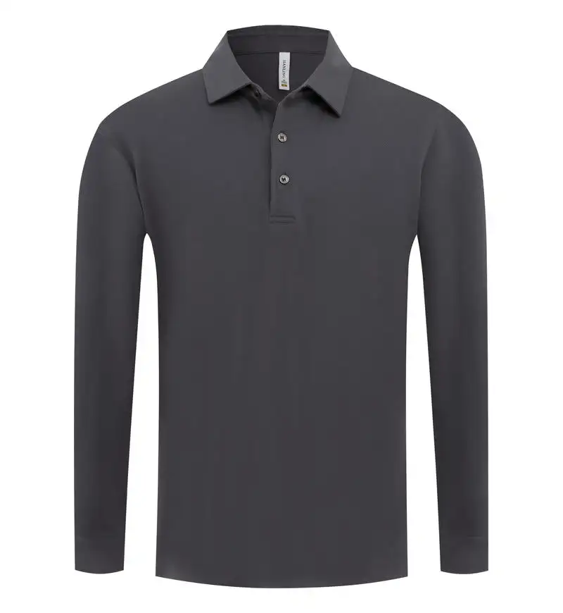 पुरुषों की लंबी बाजू वाली बिजनेस गोल्फ पोलो शर्ट्स कस्टम लोगो कॉटन पॉलिएस्टर टी शर्ट्स प्रिंट पैटर्न साइज 3XL के साथ