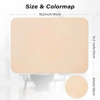 AI'LONG Sets de table rectangulaires modernes en PVC aspect cuir optique beige 41x31cm 1,5mm d'épaisseur lavables imperméables réutilisables