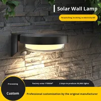 Nouvelle Lampe Murale Solaire Extérieure LED 2025 pour Escalier, Couloir, Jardin, Cour, avec Détection de Mouvement et Télécommande