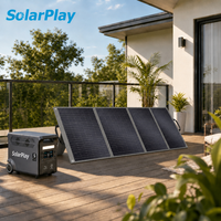 Générateur solaire LiFePO4 3600W 3840Wh à onde sinusoïdale pure, compatible voiture, charge rapide avec panneau 200W, stock UE/US pour la maison et l'extérieur