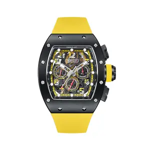 50M Waterdicht Dubbelzijdig Saffier Glas Horloges Ntpt Carbon Case Luxe Mechanisch Horloge Fluor Horlogeband Voor Rm