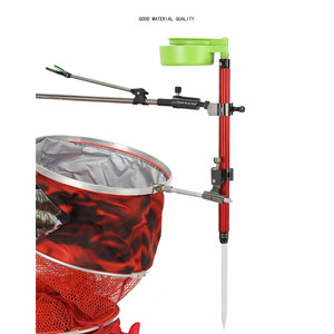 Lavabo de cebo multifunción de aleación de aluminio para pesca de campo para Lago, Río y Arroyo con soporte de pistola de enchufe de tierra - Product Image 6