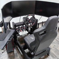 Simulateur profil aluminium volant personnalisé Cockpit simulateur de jeu de conduite superbe Cockpit avec vraie chaise course