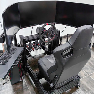 <span class=keywords><strong>Simulateur</strong></span> profil aluminium volant personnalisé Cockpit <span class=keywords><strong>simulateur</strong></span> <span class=keywords><strong>de</strong></span> jeu <span class=keywords><strong>de</strong></span> conduite superbe Cockpit avec vraie chaise course - Product Image 3