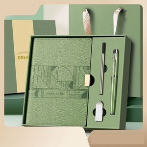 Ensemble cadeau d'affaires promotionnel moderne avec bloc-notes, clé USB, stylo, articles souvenirs pour événements, coffret cadeau en cuir - Product Image 3