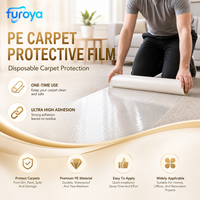 Film de protection pour tapis en HDPE transparent de qualité supérieure, auto-adhésif, moulé par soufflage, pour déménagement et construction