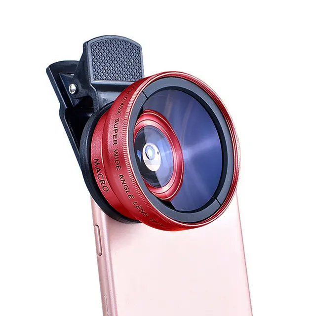 New Design Phone Camera Lens 0.45X Wide Angle 15X Macro Lens 2 in 1 Micro Lens for Phone