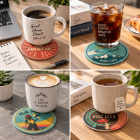 Sous-verres personnalisés en PVC 3D avec logo en relief, tapis de boisson en silicone souple pour tasses, tables, bars