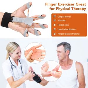Hot Sale Silicone Finger Exerciser Professional Grade Exercise Hand Grip Strengthener Grip Strength <b>Trainer</b> with Custom logo - Product Image 5