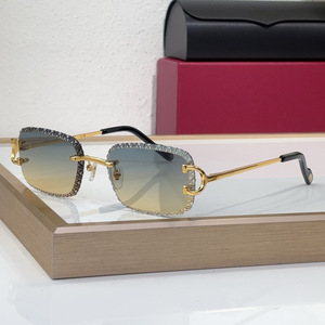 <span class=keywords><strong>Lunettes</strong></span> de soleil de luxe tendance pour femmes, protection UV400, avec logo, sans monture, coupe diamant, <span class=keywords><strong>lunettes</strong></span> de soleil pour hommes avec logo - Product Image 2